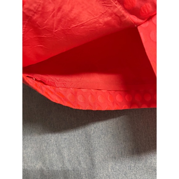 J.CREW "The Pencil Skirt" 0 Neon Coral Polka Dot Retro Chic Workwear - Picture 6 of 8